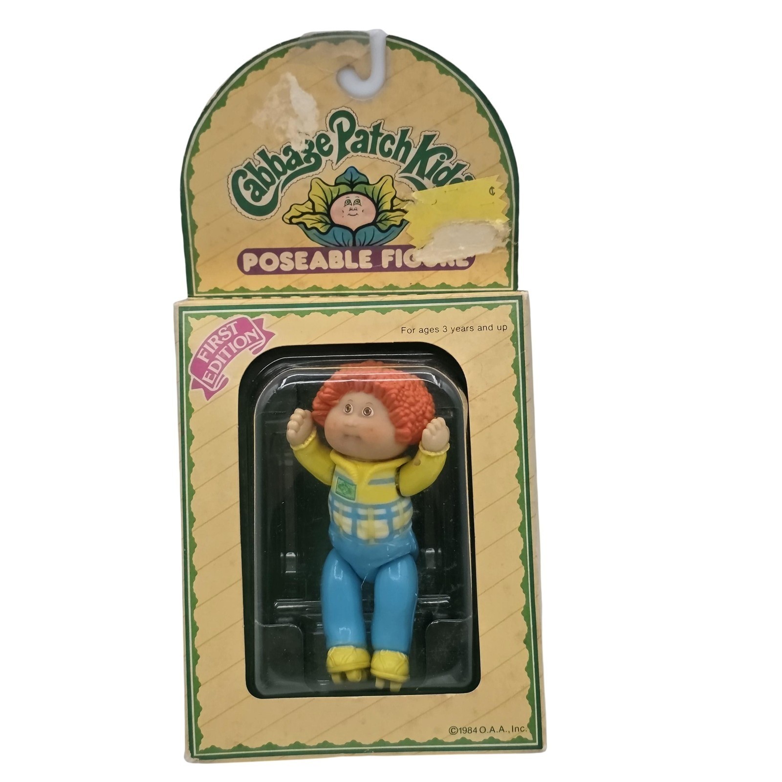 Cabbage Patch Kids Poseable Figure 1984 First Edition Red Hair Panosh Place