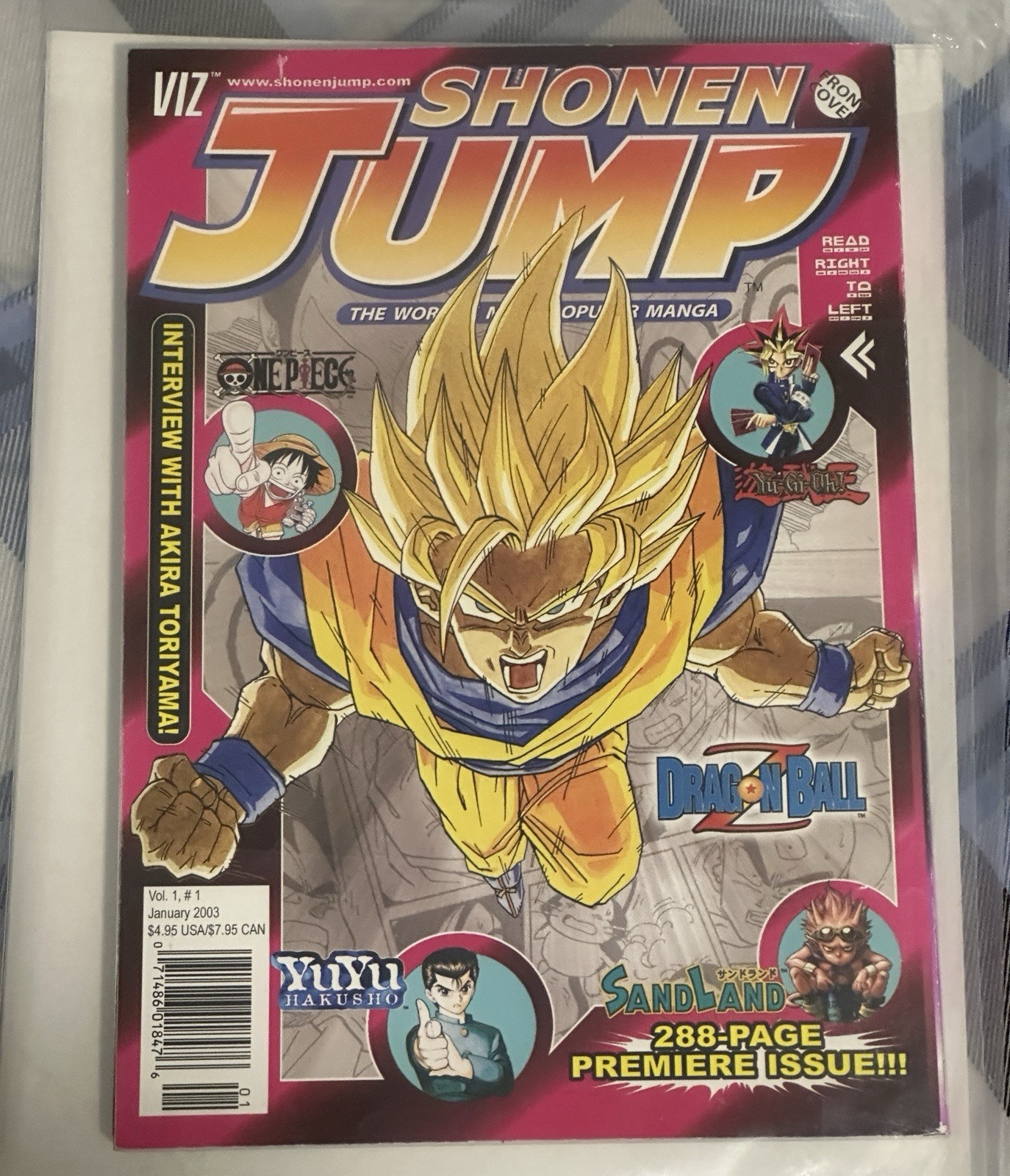 Rivista Shonen Jump anno 1 volume uno Dragon Ball Z Yuyu pezzo unico