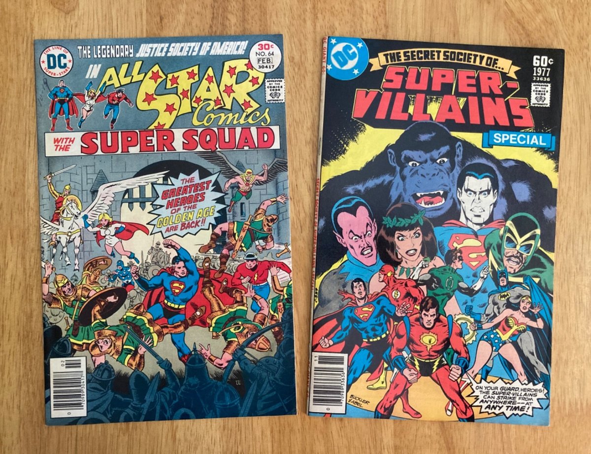 Lotto di *2* 1977 DC: ALL STAR COMICS #64 + SUPER-VILLAINS DC SPECIAL #6 (FN/VF)