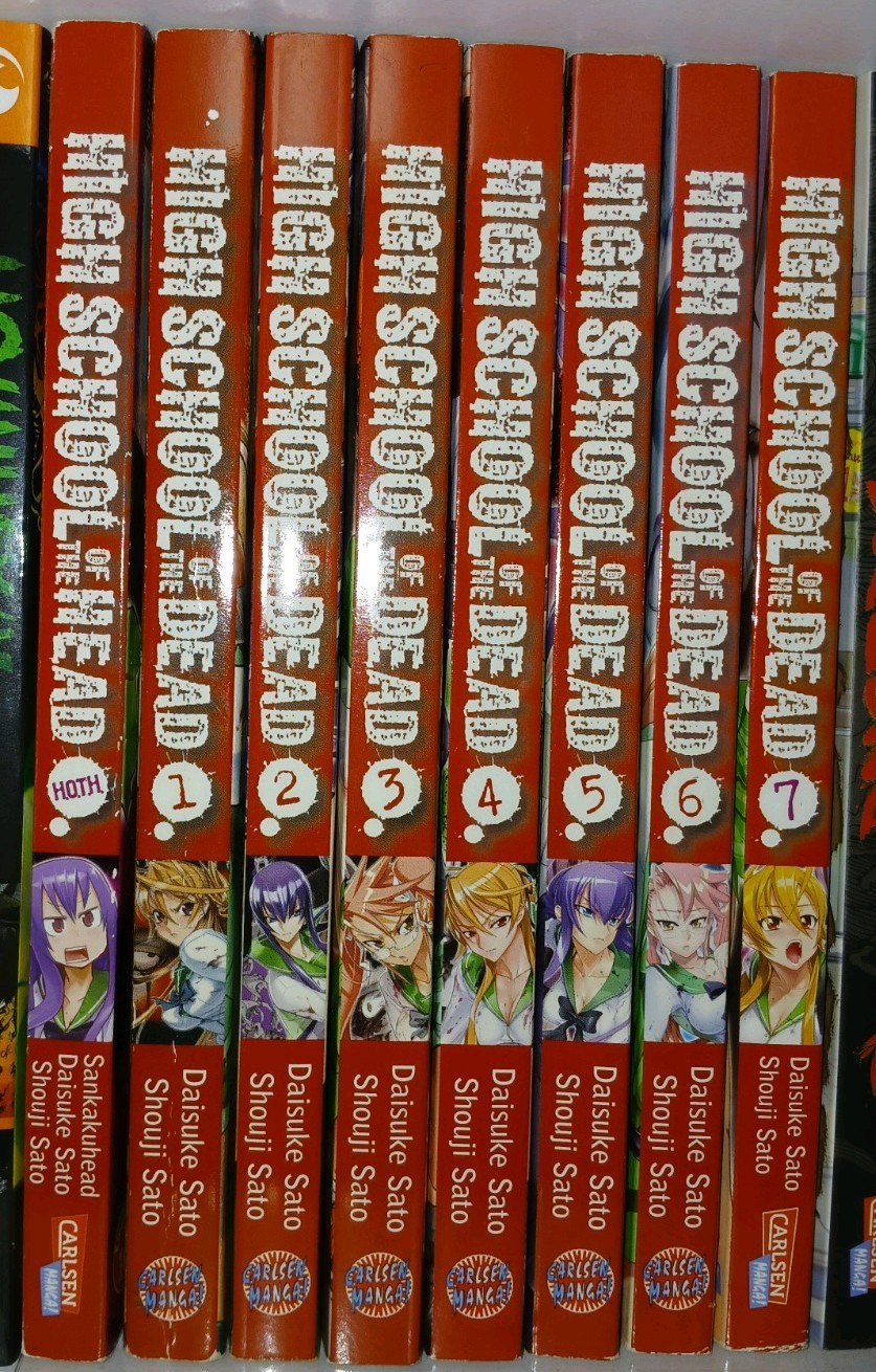 Highschool of the Dead Band 1-7 + Head completo manga Carlsen