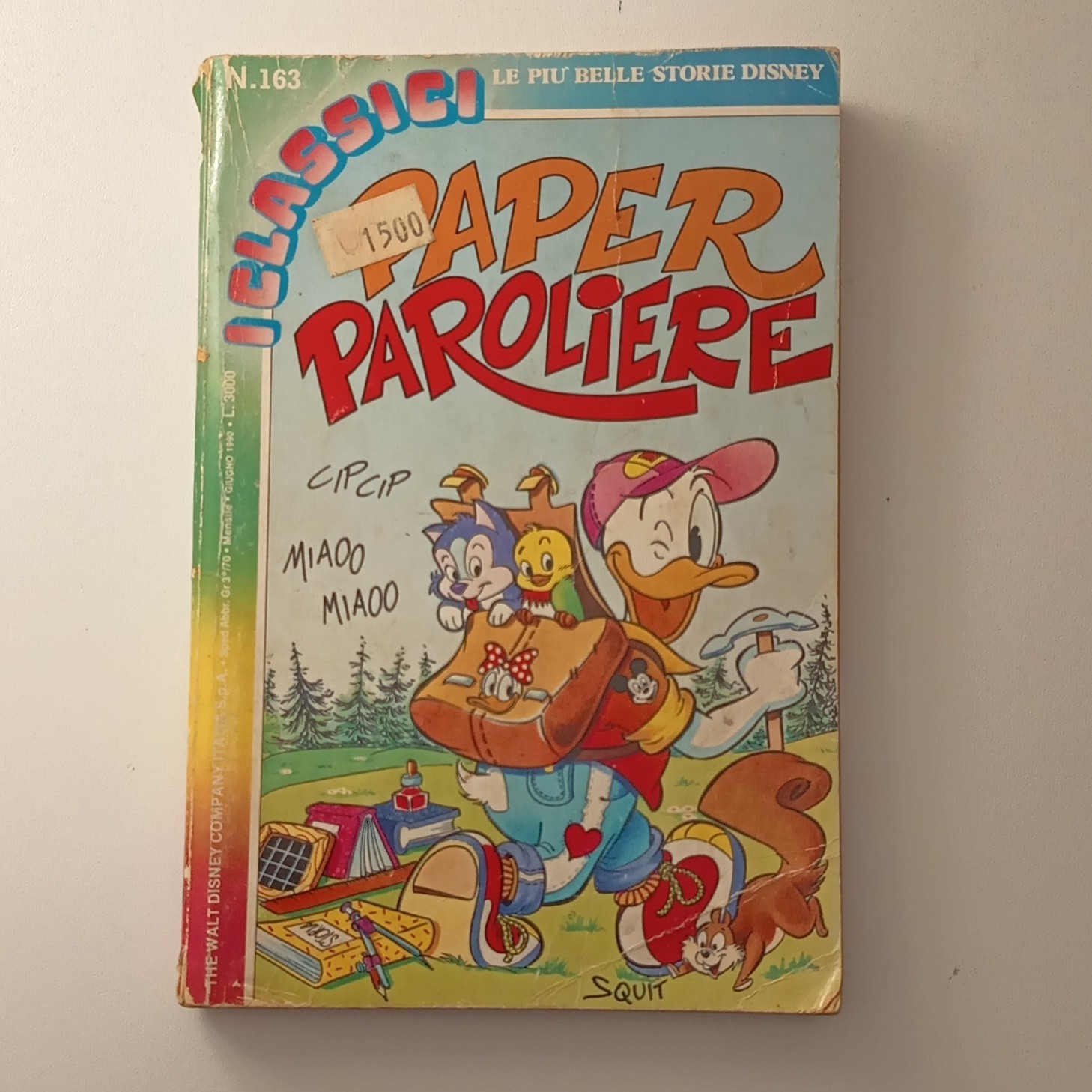 Disney I Classici n. 163 Paper Paroliere Paperino fumetto a colori 1988