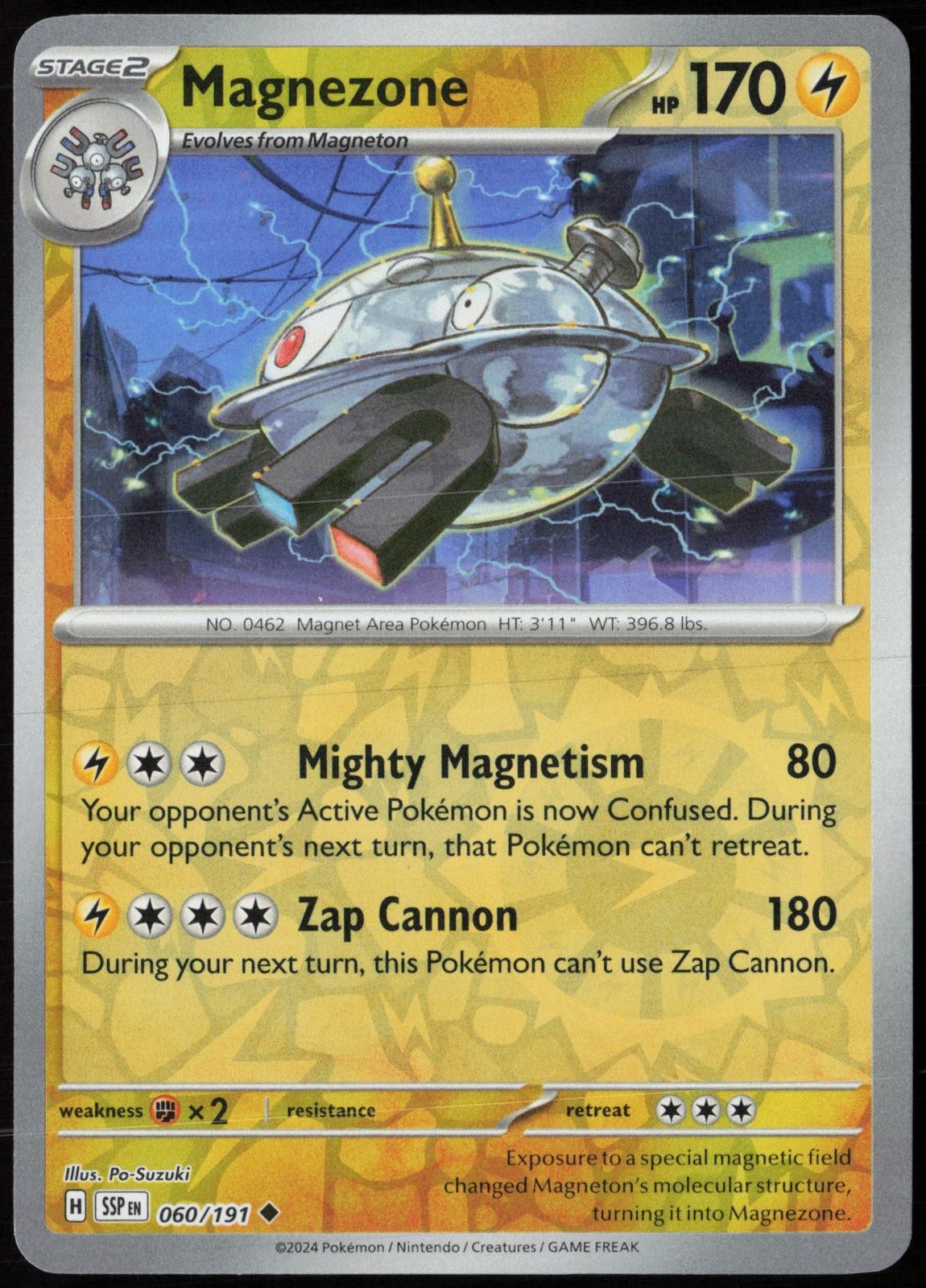 Magnezone 060/191 Uncommon Surging Sparks Pokemon Card Reverse Holo NM