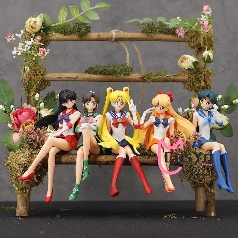 2026 Marinaio Luna Posizione Seduta Figura Torta Ornamenti 5 Modelli Anime 12cm