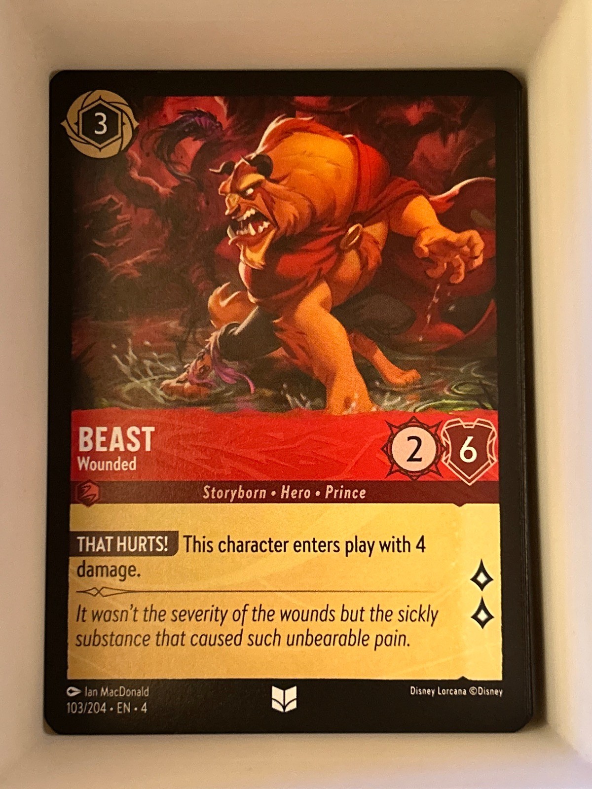 Beast - Wounded 103/204 Uncommon Ursula's Return Lorcana Near Mint