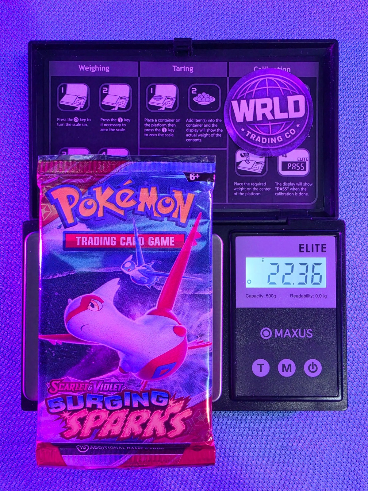 PESANTE 22,36g Pokémon TCG Scintille Urgenti Booster Pack sigillato in fabbrica #502