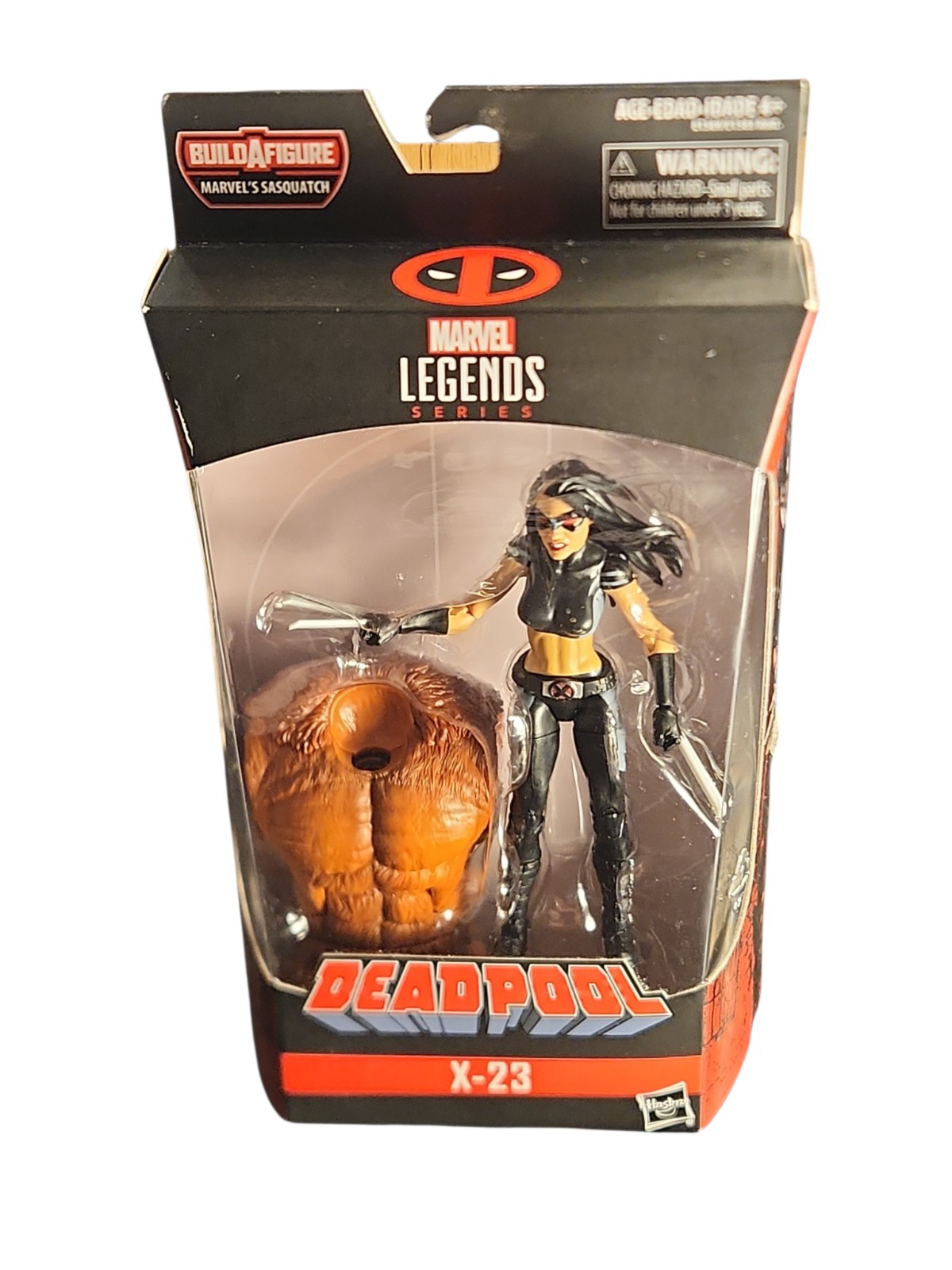 Marvel Legends X-23 Deadpool 6" Modellino Sasquatch BAF Hasbro 2017