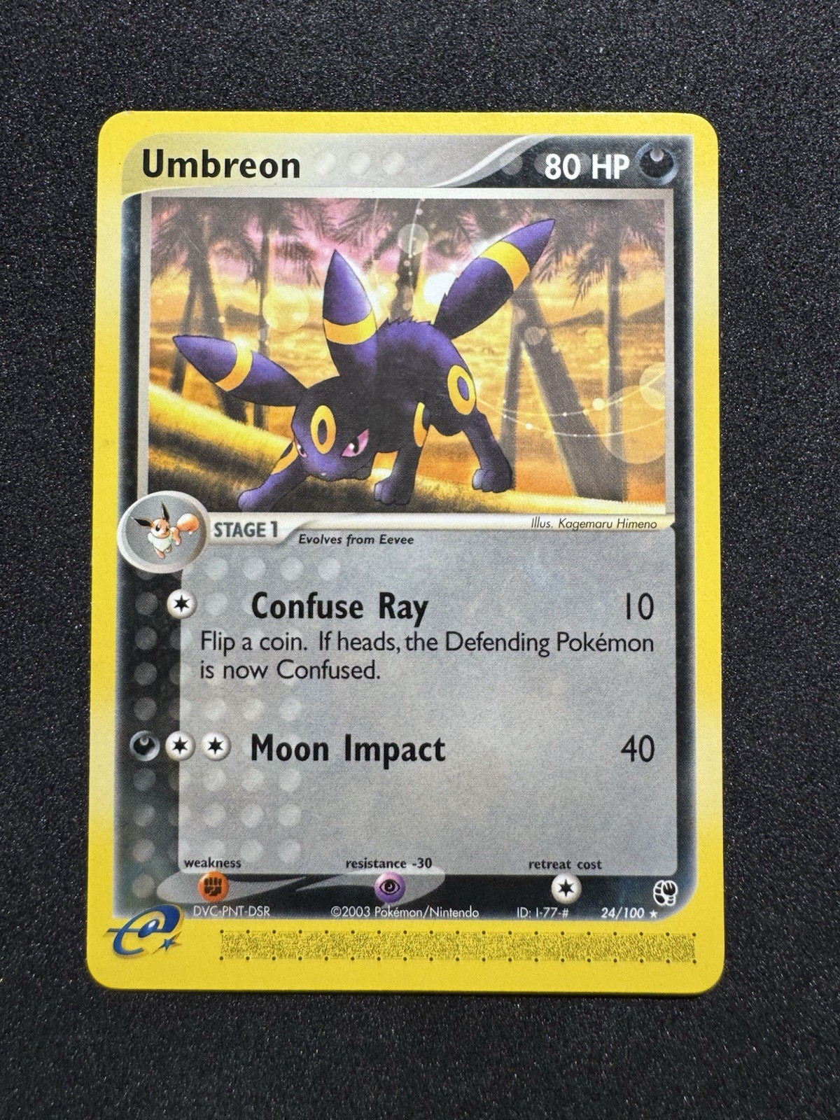 Pokemon Umbreon 24/100 Raro EX Tempesta di Sabbia Near Mint E-Reader