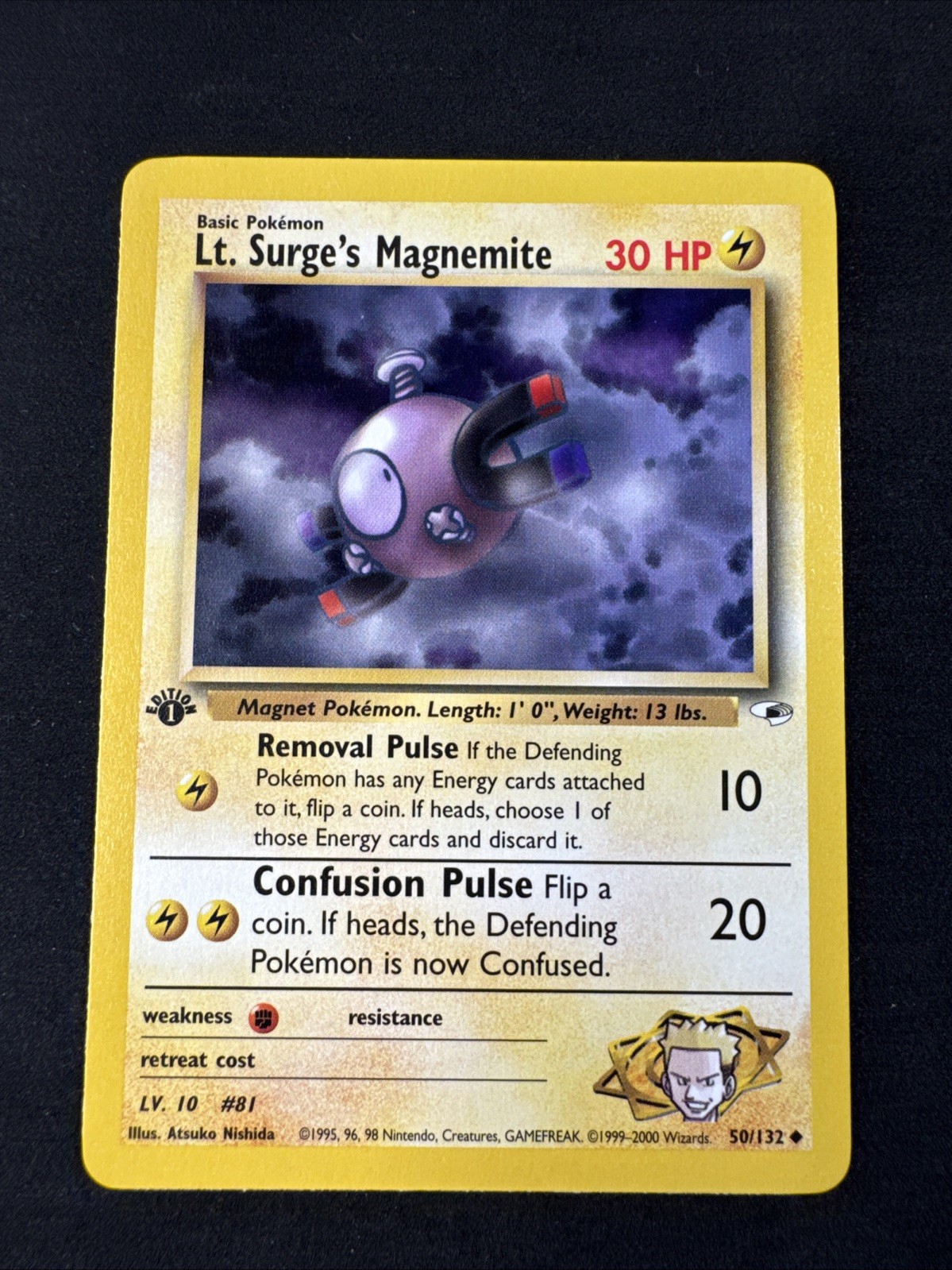 Tenente Surge's Magnemite 050/132 Gym Heroes Regolare 1° Edizione Pokemon MJ