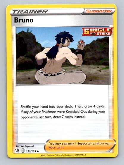 Carta Pokemon 2021 stili di battaglia Bruno 121/163