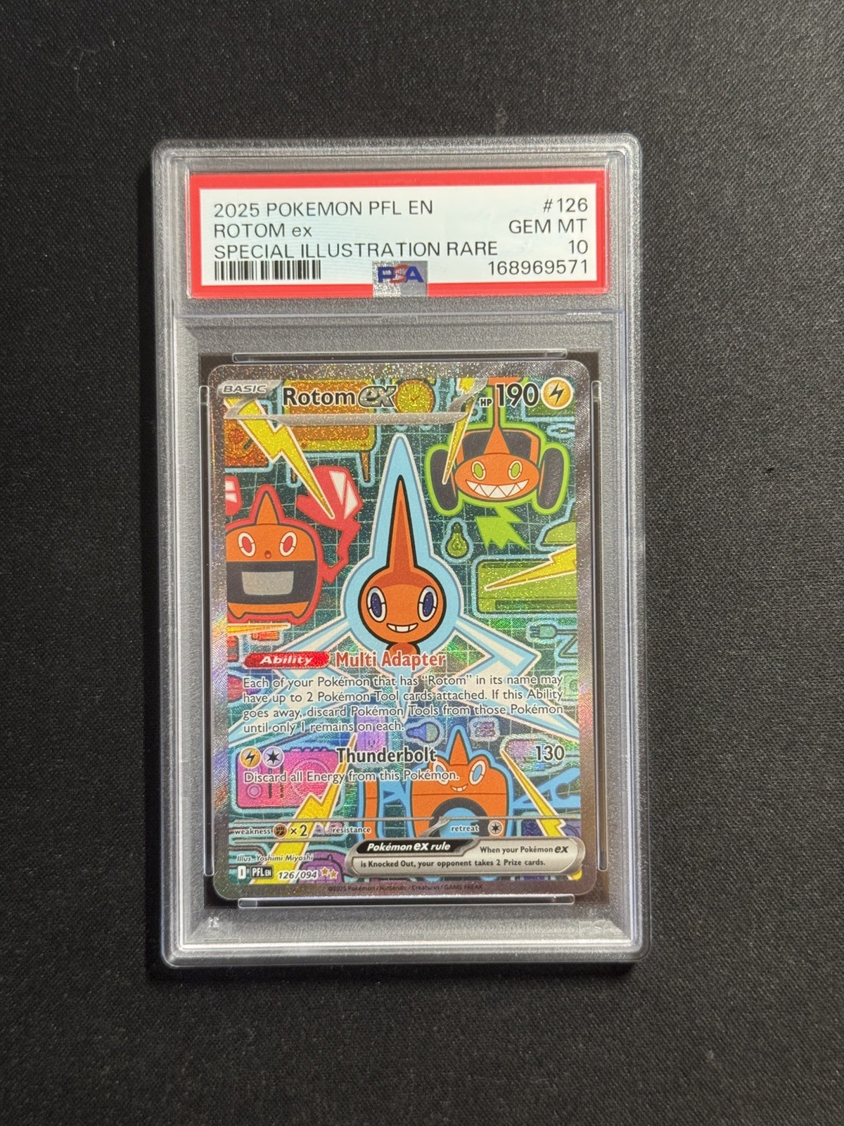 Pokemon Phantasmal Flames Rotom Ex Special Illustration Rare 126/094 PSA 10