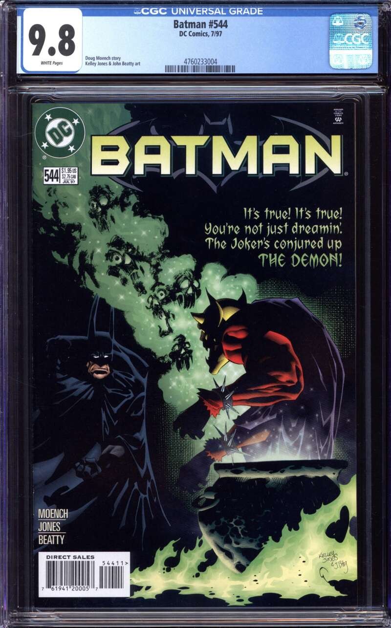BATMAN #544 CGC 9.8 WHITE PAGES // DC COMICS 1997