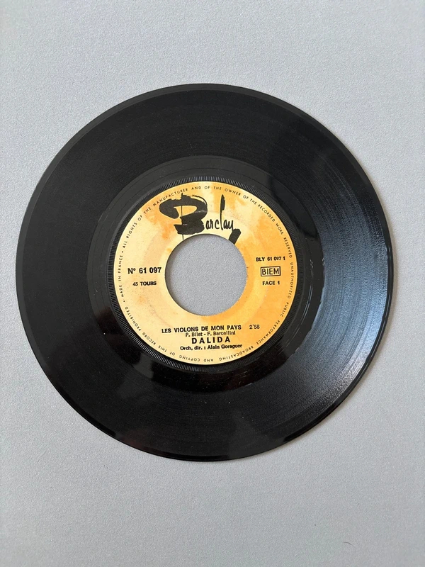 DALIDA - disque vinyle jukebox réf 61097