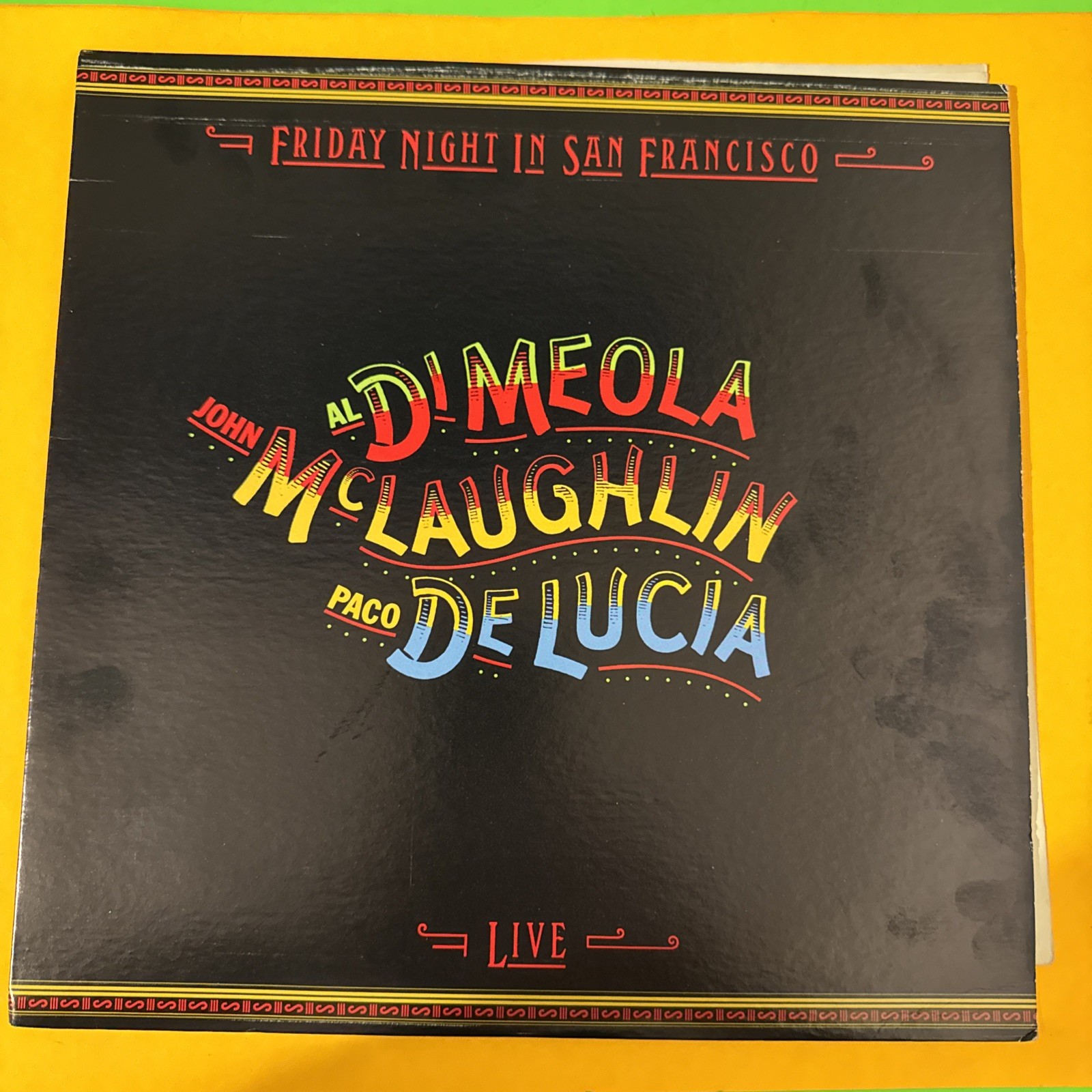 Al Di Meola John McLaughlin Paco De Lucia Friday Night In San Francisco Vinyl LP