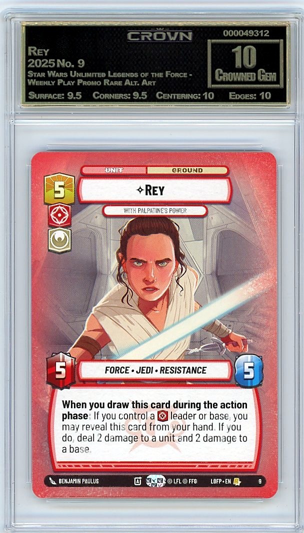 2025 Rey Star Wars Unlimited Legends of the Force - Weekly Play Promo Rare Alt.