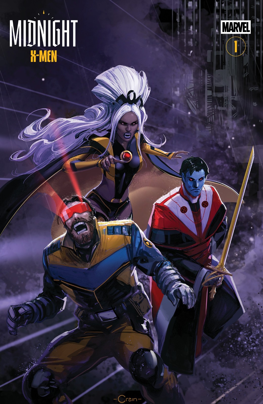 MIDNIGHT X-MEN #1 COVER F CLAYTON CRAIN 3 PEZZI COLLEGAMENTO VAR - PREORDINE 10/17