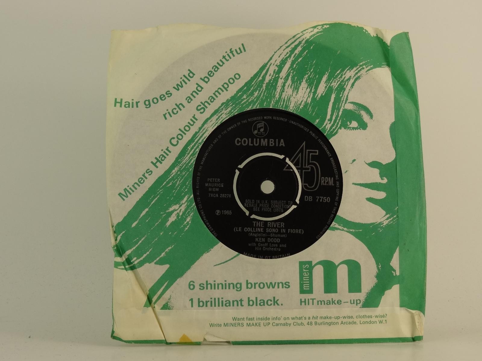 KEN DODD THE RIVER (92) 2 Track 7" Single including Company Sleeve COLUMBIA