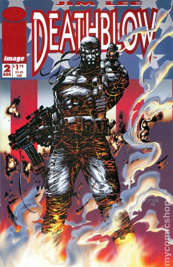Deathblow #2D Variante Diretta VF 1993 Immagine Stock