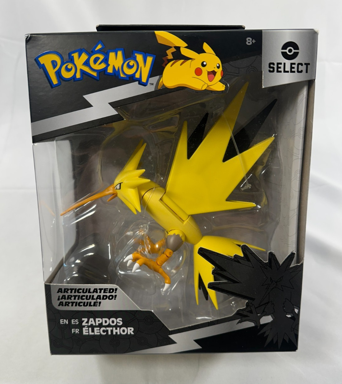 Pokemon Select Zapdos Figura Articolata NUOVO SIGILLATO Jazwares 2022 Serie 2 RARO