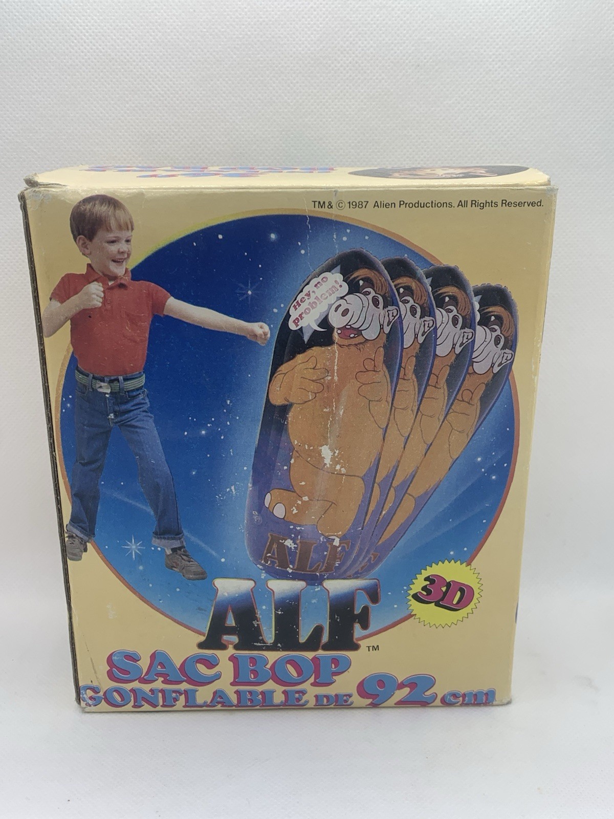 Vintage 1987 ALF TV Show 36" Inflatable Bop Bag 3D No. 7415 Imperial Toy Corp