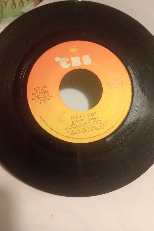 45 giri Miguel Bose'ti amerò,Olympic games