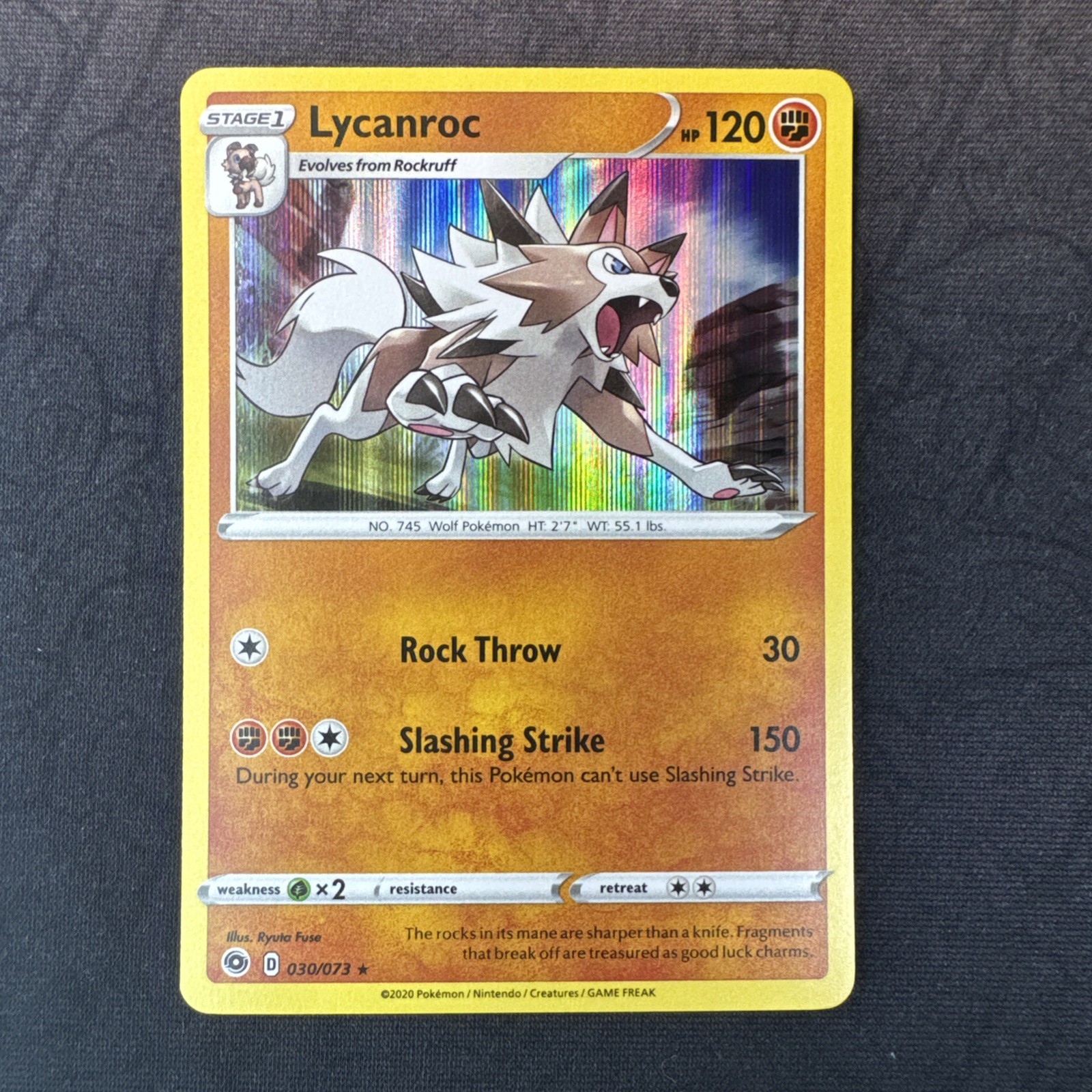 Lycanroc 30/73 Champions Path Holo Pokemon MJ