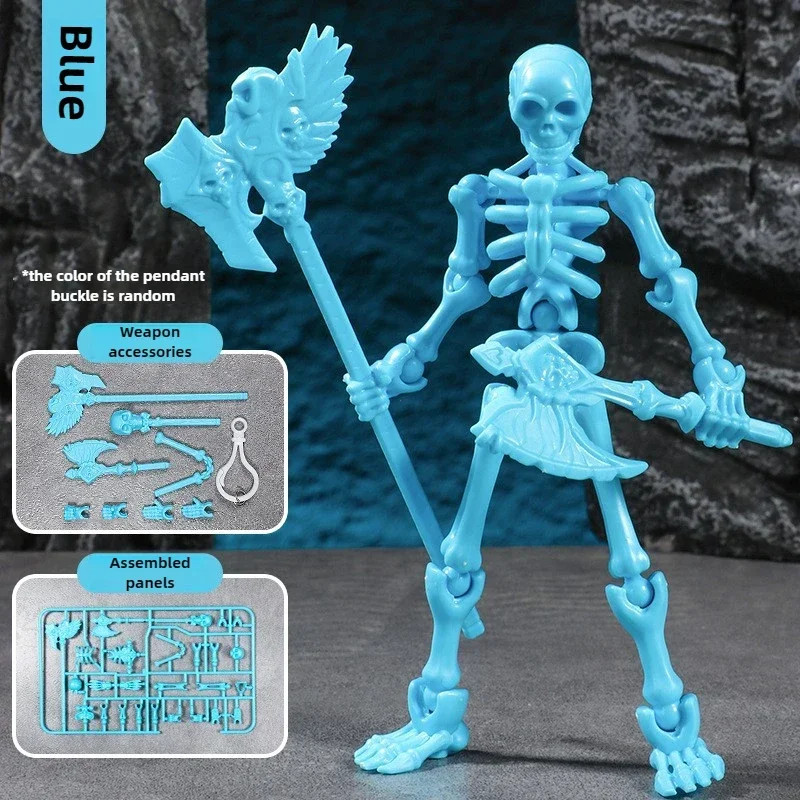 Modellino teschio 3D assemblaggio giocattolo multi-articolato osso mobile pupazzo figura decorazione US