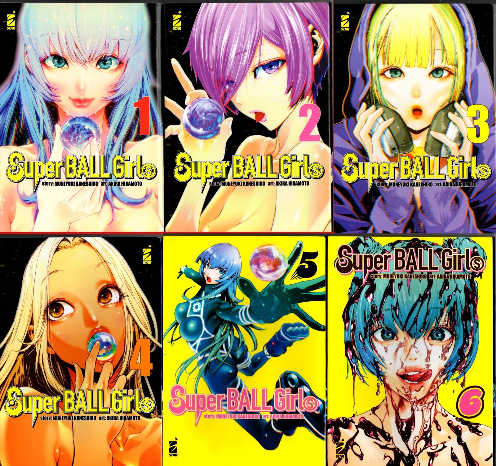 Super ball girls 1-6 degliautori di Blue lock e Prison school LOTTO di6 PERFETTI