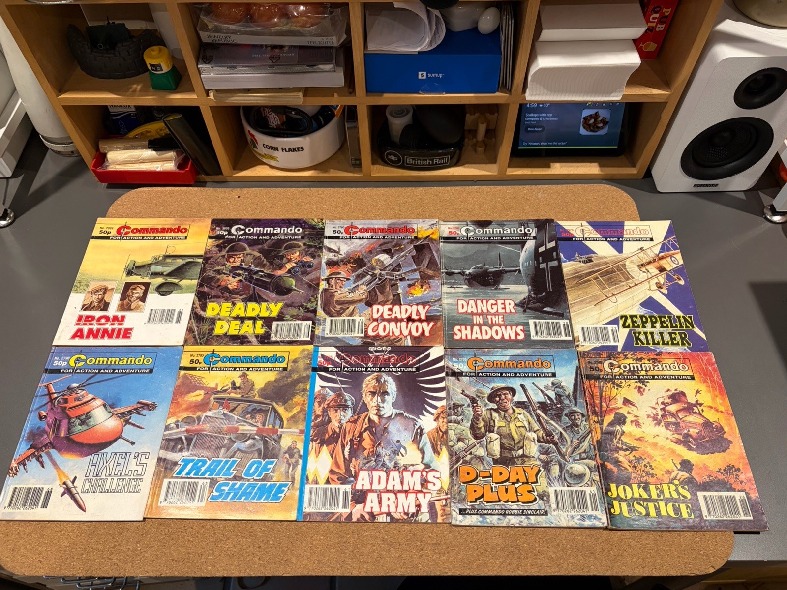 Vintage Bundle Job Lot Of 10 Commando War Comics WW2 Themed