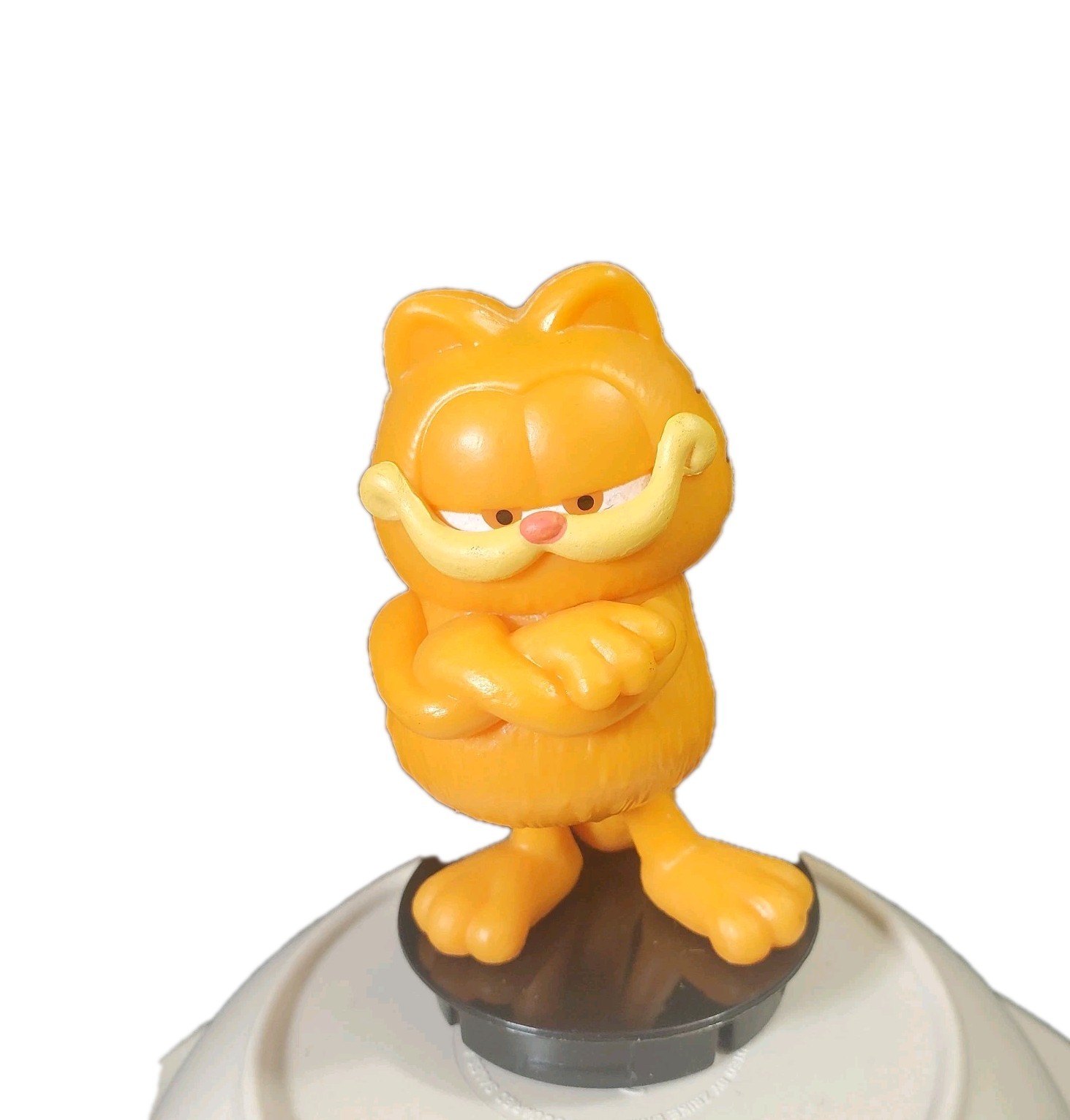 The Garfield Movie 2.5" Cat Action Figure With Black Base Stand Cup Topper 2024