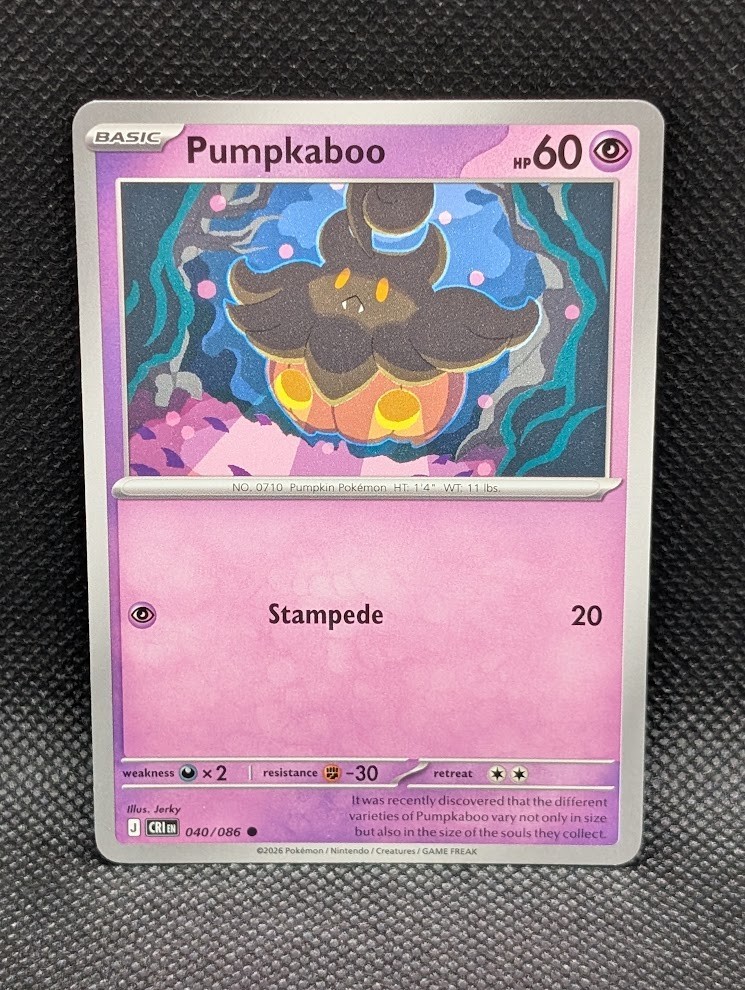 Pumpkaboo 040/086 Common Chaos Rising Pokemon Card TCG NM Pack Fresh		