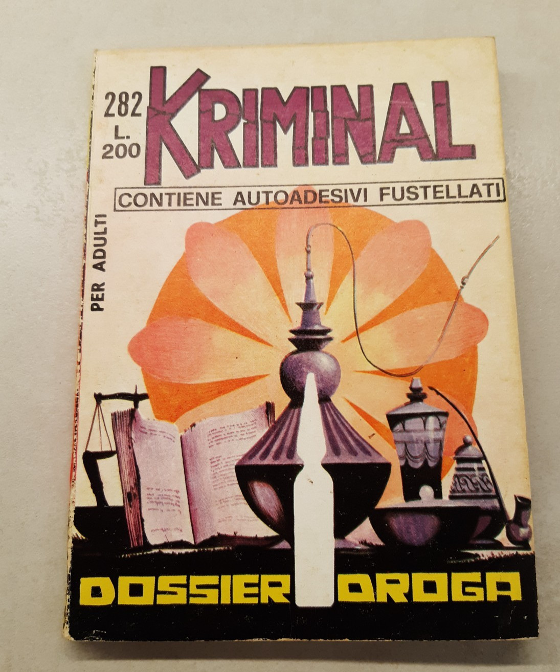 Kriminal 282 originale corno 1970 con adesivi ottimo + no busta vedi foto