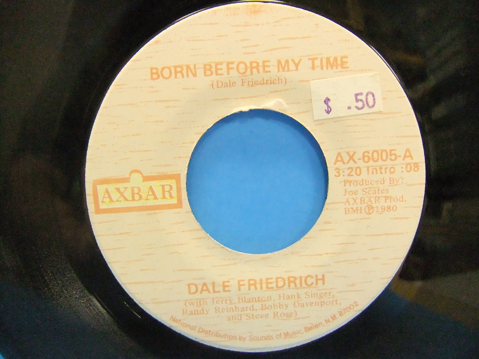 Dale Friedrich Born Before My Time / I Am Man 1980 NM-45 Single Axbar AX 6005