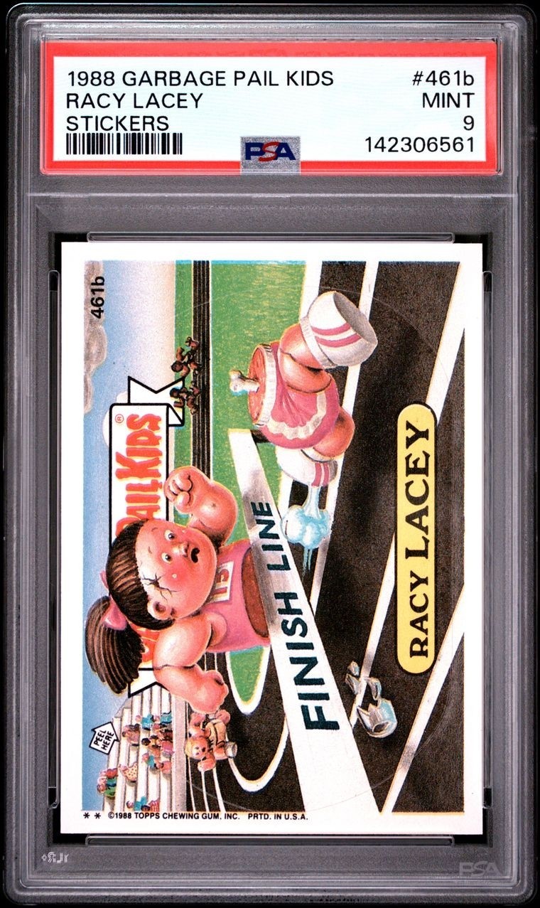 PSA 9 ADESIVI GARBAGE PAIL KIDS COME NUOVI 1988 #461b RACY LACEY SERIE 12 CARD
