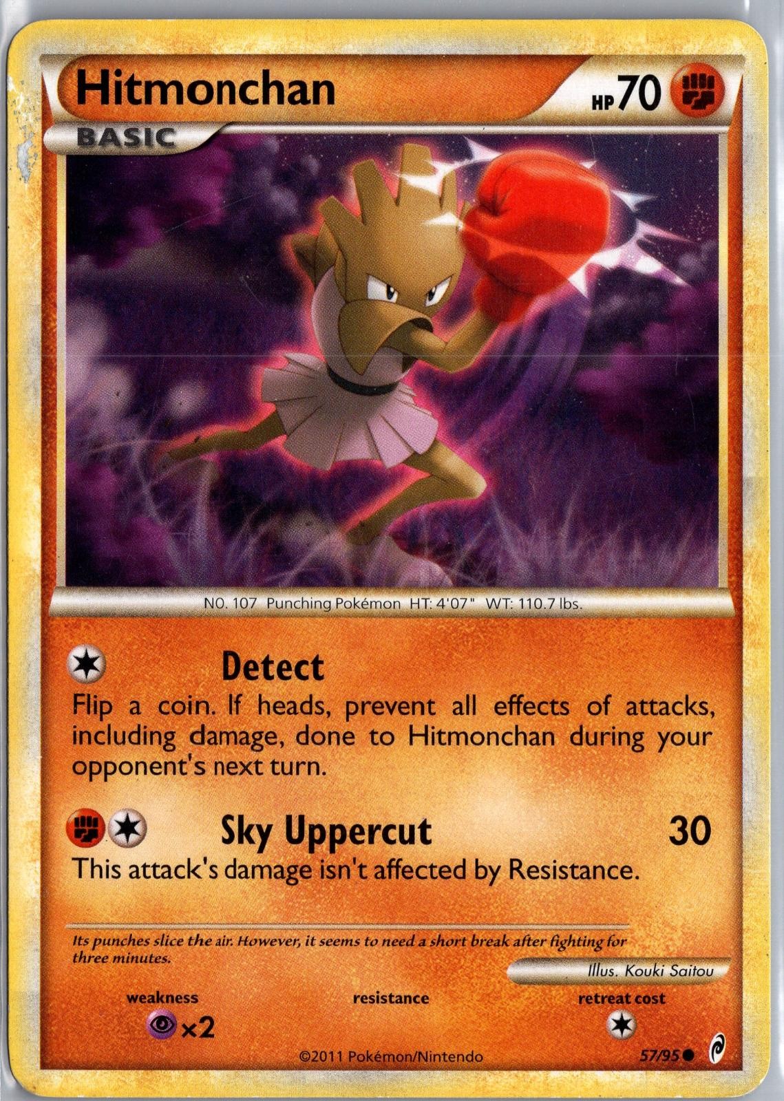 Hitmonchan 57/95 Comune Richiamo delle Leggende Pokemon giocato moderatamente