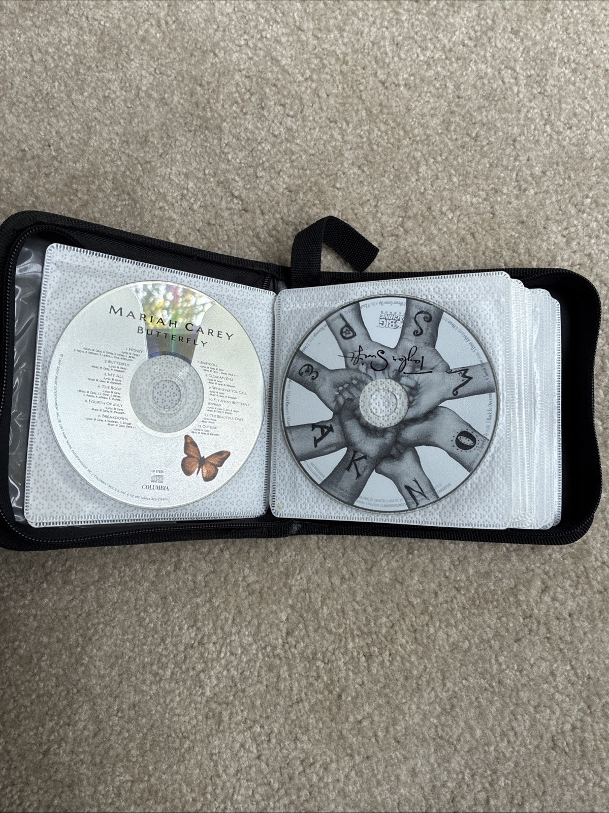 Lot of 32 Music CDs Disc Only With Carrying Case Pop Rock Female Artists