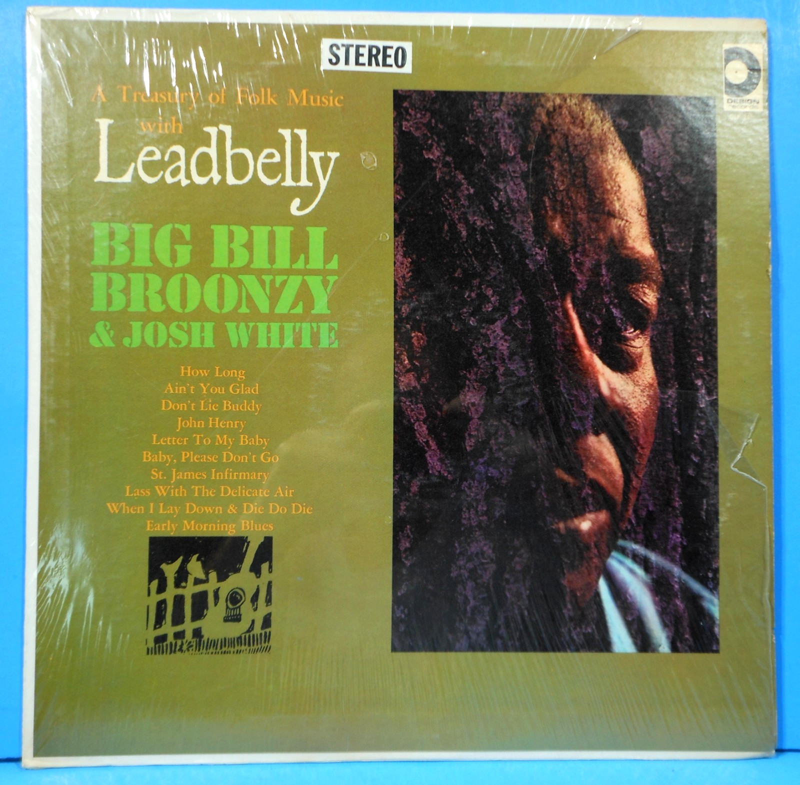 A TREASURY OF FOLK MUSIC LEADBELLY, BIG BILL BROONZY JOSH WHITE 1965  VG+/VG++!!