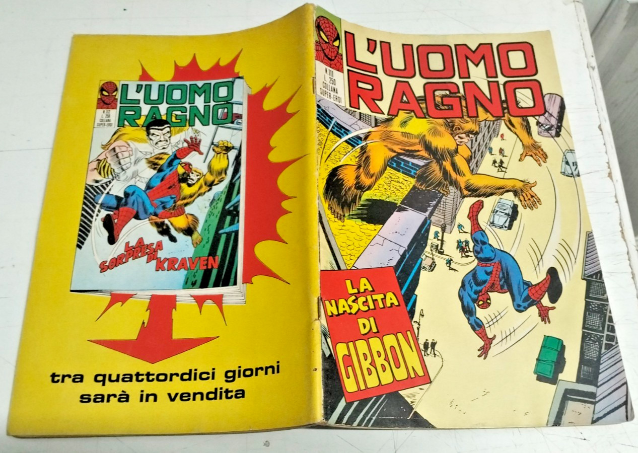 SPIDERMAN-UOMO RAGNO CORNO # 111- LA NASCITA DI GIBBON - 1974- OTTIMO -NO RESO