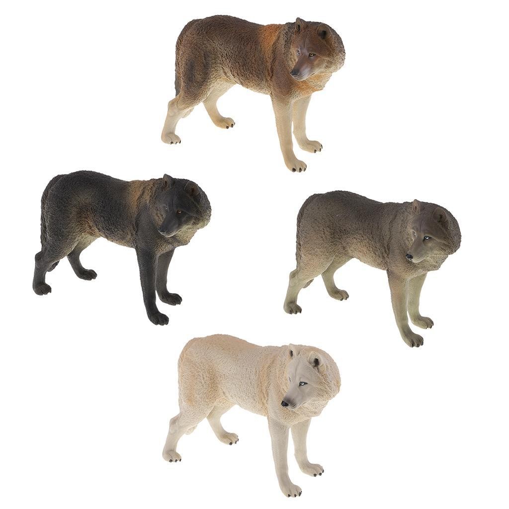 Wolf Simulation Animal Model Action & Toy Figure Educative Per Bambini