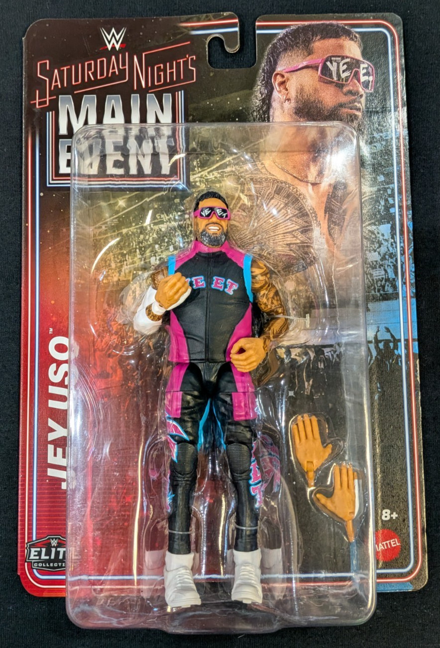 Mattel WWE Elite Saturday Nights Main Event Series 1 Modellino Jey Uso NOC