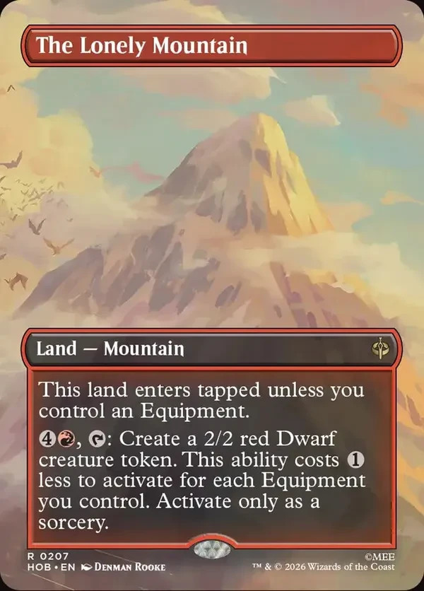 The Lonely Mountain (Borderless) (0207) The Hobbit FOIL