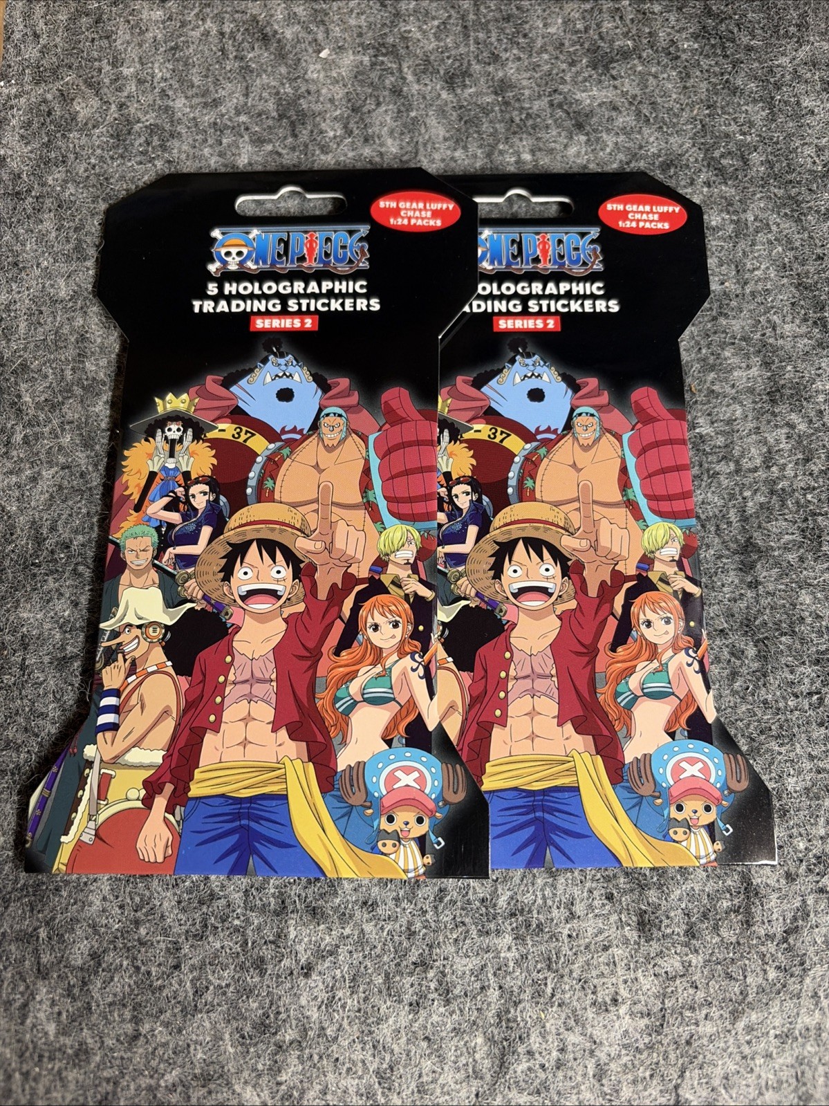 One Piece Series 2 Holographic 5 Sticker (2) Pack ‘s