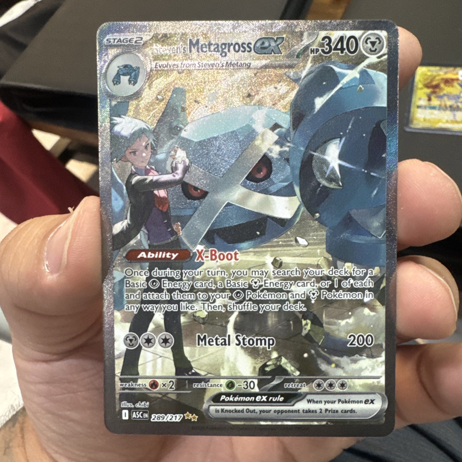 Pokémon TCG Eroi Ascesi Metagross di Steven Ex 289 Illustrazione Speciale Raro