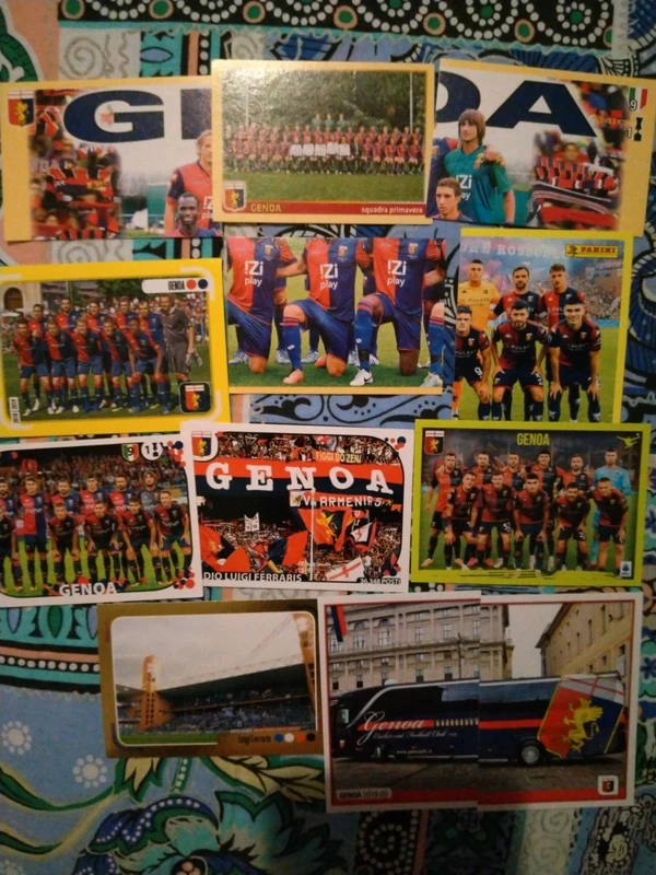 Genoa 12 figurine panini calciatori squadre