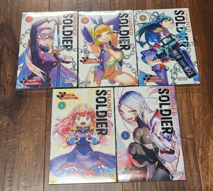 Chained Soldier Manga NUOVO Versione Inglese Fumetto Volume 1-5 di Takahiro SIGILLATO