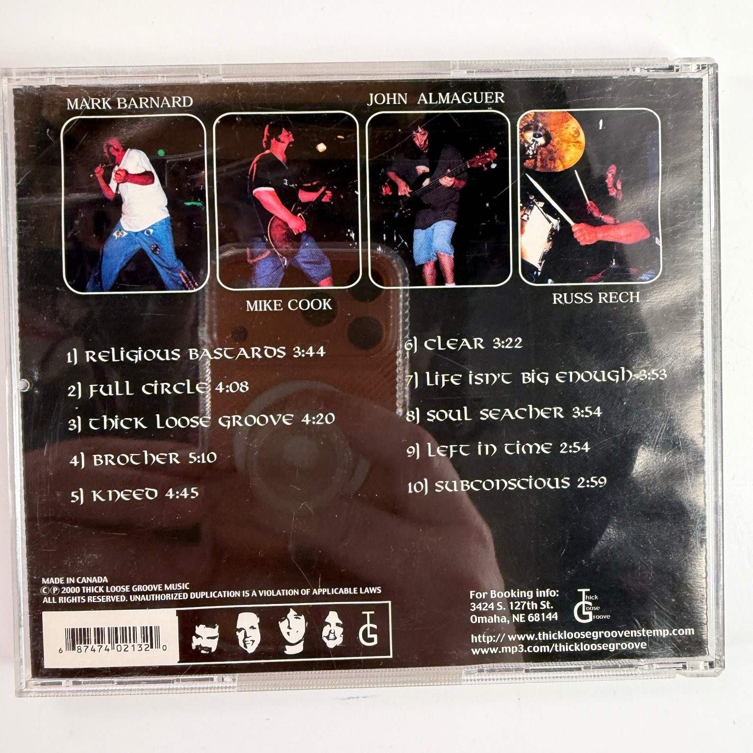 Thick Loose Groove CD Album Rock Indie Rock Made in Canada (2000)