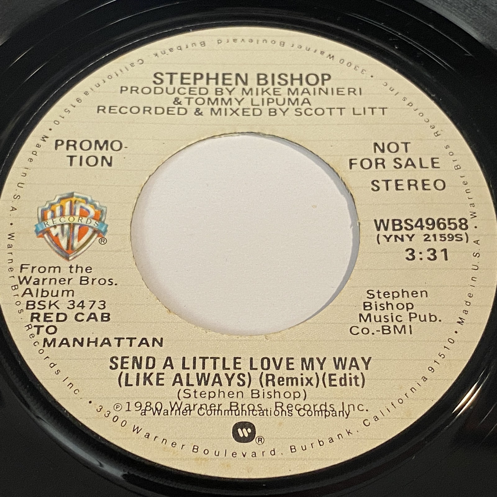 Stephen Bishop: Send A Little Love My Way / Send A Little Love My Way 45 - Rock