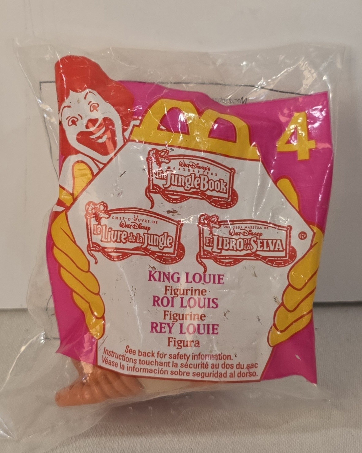 Giocattolo Happy Meal McDonald's - Disney - Il Libro della Giungla KING LOUIE Figurina #4 1997