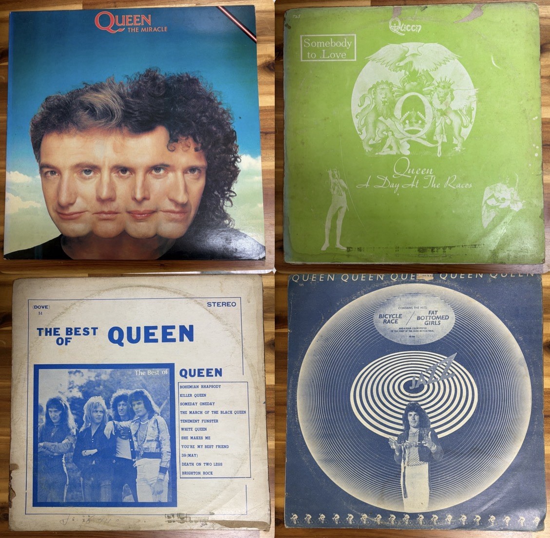 Queen – The Miracle Korea Orig Vinyl LP + 3 Korean Vinyl LP A Day At The Races
