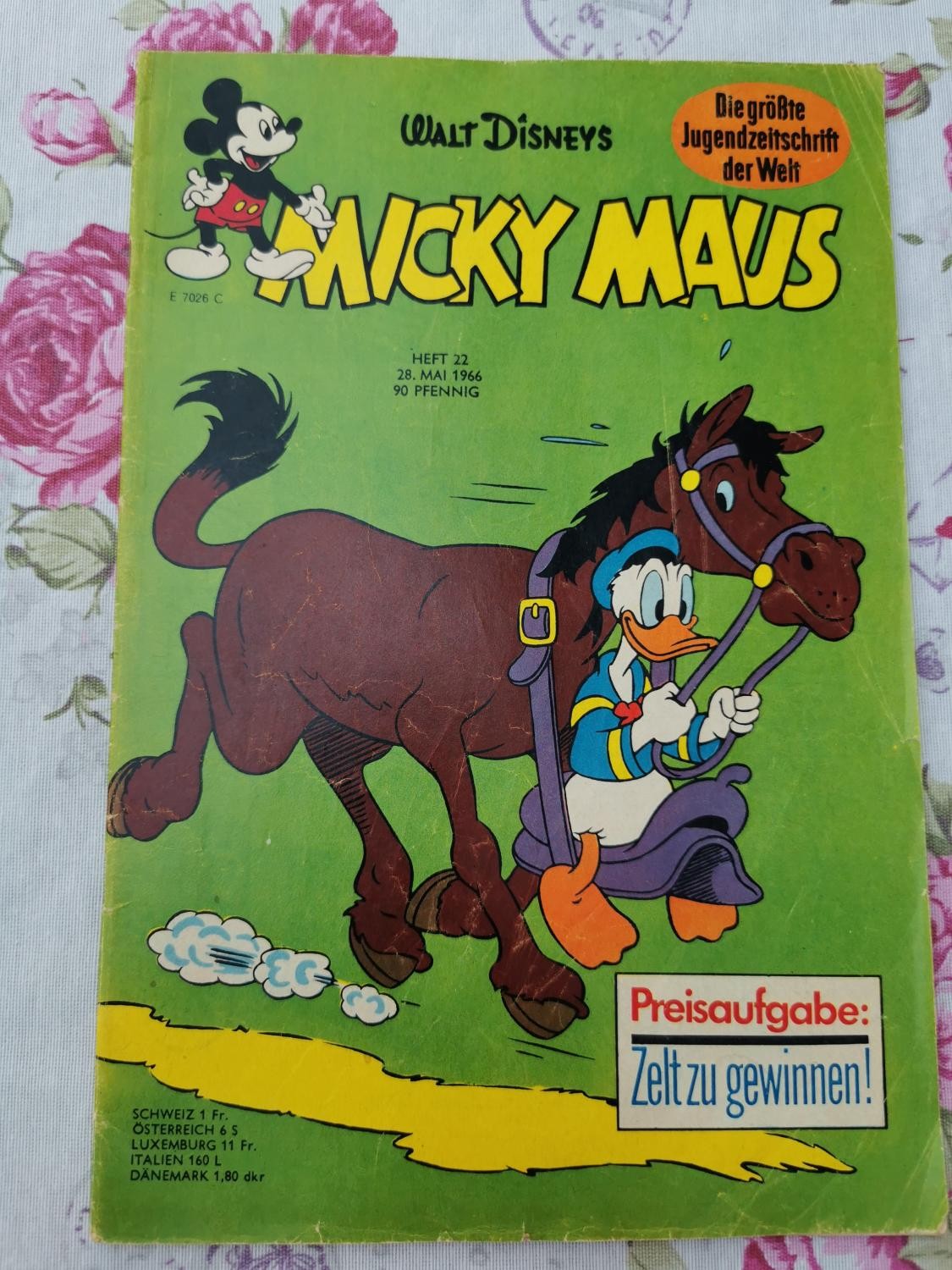 Libretto Topolino 22 del 28.05.1966 Walt Disney FC Colonia 1860 Monaco