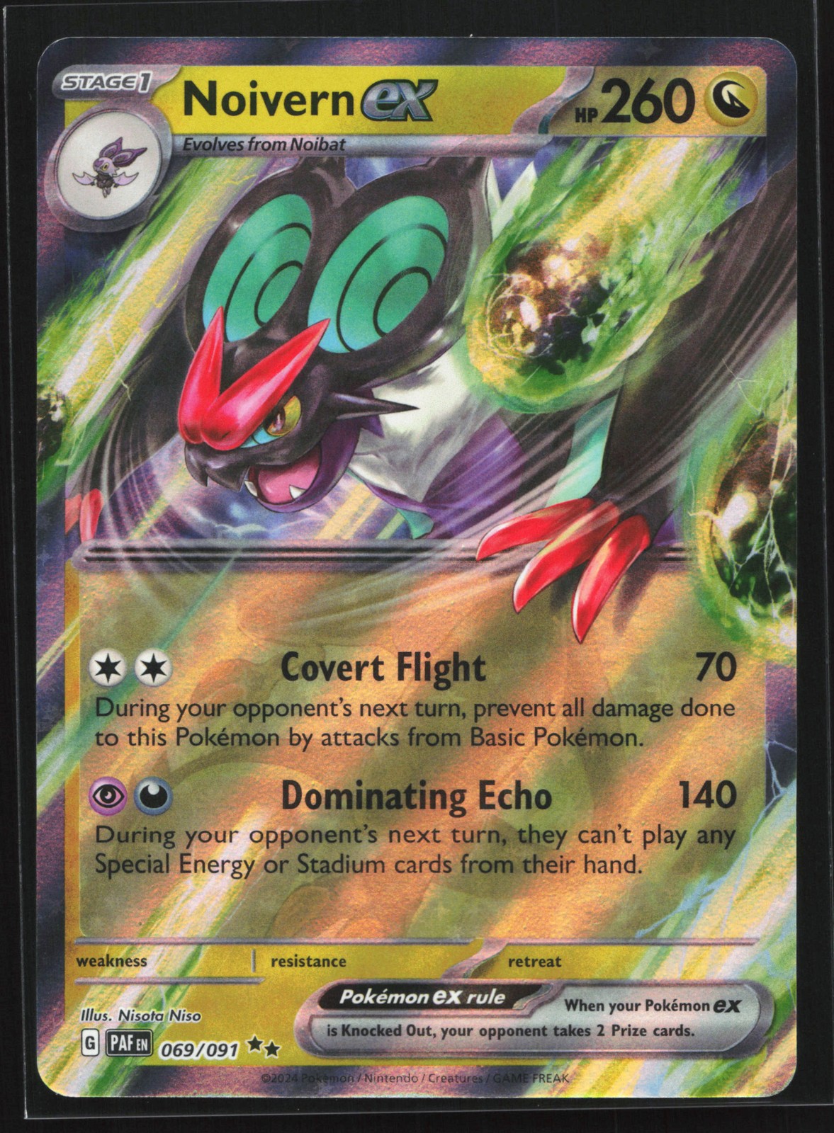 Noivern ex 069/091 SV: Destino Paldeo Doppia Carta Pokemon Rara